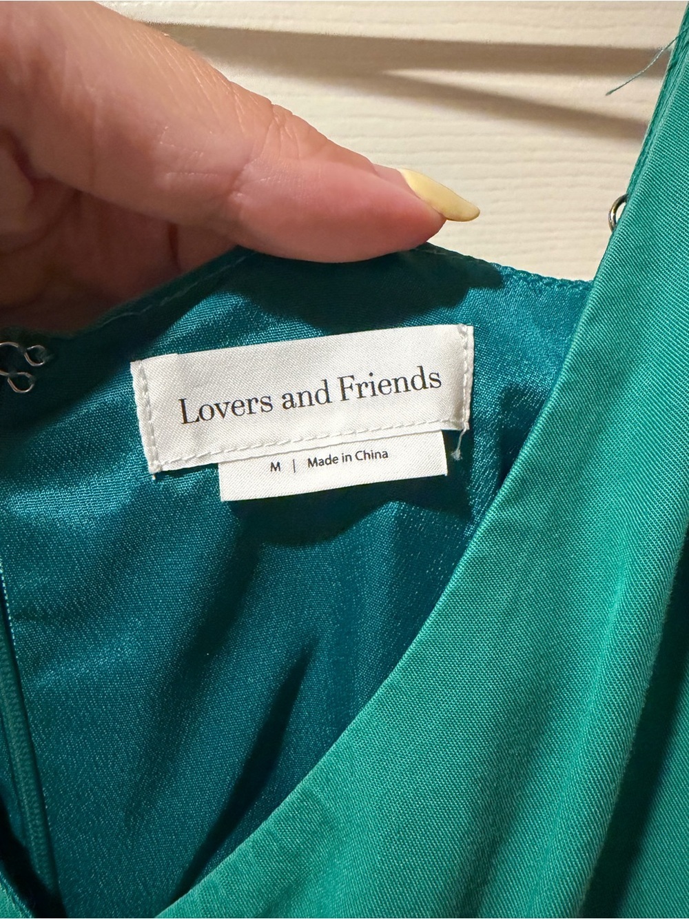 Lovers + Friends Teal Wrap Midi Dress with Side Tie - Picture 3 of 4